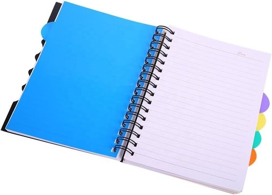 PPカバー A5 プロジェクトノートブック 横線内面ページと彩色のPP分割器